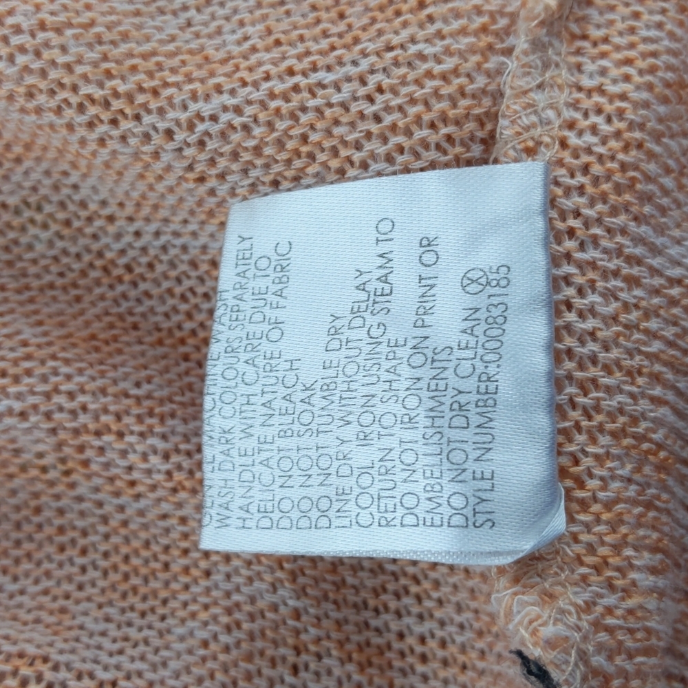 Crossroads Women's Top Size Large Orange Sleeveless Knit Round Hem Diamantes - Picture 14 of 14